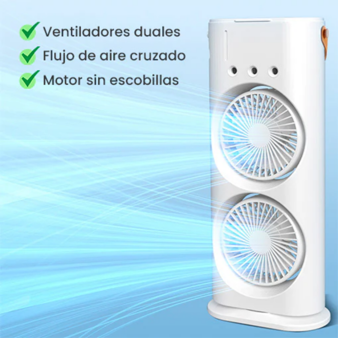 Ventilador humidificador doble