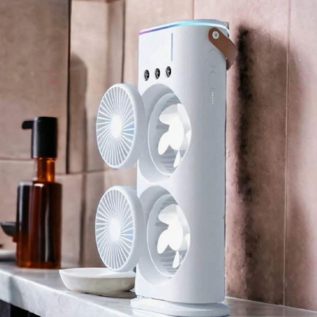 Ventilador humidificador doble